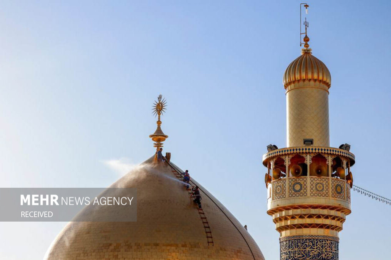 حرم امام علی علیه‌الاسلام در نجف اشرف در آستانه جشن عید غدیر آماده میزبانی از زائران امیرالمونین (ع) شد